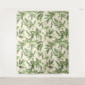 Tenture Aquarelle des branches d'olive (Devant)