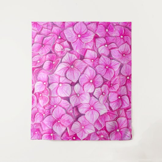 Tenture Aquarelle d'Hydrangea (Devant)