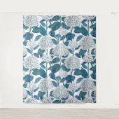 Tenture Aquarelle d'hydrangée blanche (Devant)