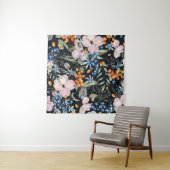 Tenture Aquarelle douce : Baies florales roses (En situation (horizontale))