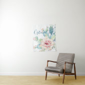 Tenture Aquarelle douce Pastel Blooming Cactus (En situation)