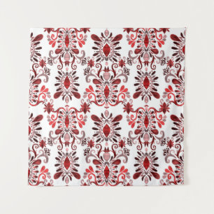Tenture Aquarelle en motif transparent avec ikat. Tie tein