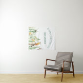 Tenture Aquarelle Enfant Insecte Punaise Anniversaire (En situation (horizontale))