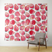 Tenture Aquarelle et encre de fraises (En situation (horizontale))