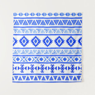 Tenture Aquarelle ethnique Aztec, motif géométrique.