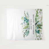 Tenture Aquarelle Eucalyptus Verdure Mariage fond (Devant (Horizontal))