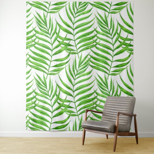 Tenture Aquarelle feuille de palme (En situation)