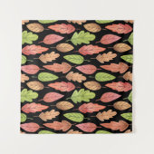 Tenture Aquarelle feuilles d'automne : motif transparent (Devant (Horizontal))