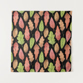 Tenture Aquarelle feuilles d'automne : motif transparent (Devant)
