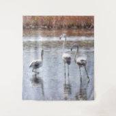 Tenture Aquarelle Flamant rose Pose (Devant)