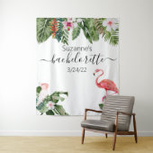 Tenture Aquarelle Flamant Tropical Enterrement de Vie de J (En situation)