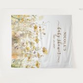 Tenture Aquarelle Fleurs sauvages automne Baby shower arri (Devant (Horizontal))