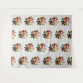 Tenture Aquarelle fleurs vintages (Devant (Horizontal))