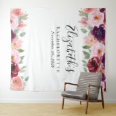 Tenture Aquarelle Florale Broussaillée Bourgogne Bachelore (En situation (horizontale))