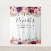 Tenture Aquarelle Florale Broussaillée Bourgogne Bachelore (Devant)