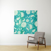 Tenture Aquarelle florale de porcelaine chinoise (En situation (horizontale))