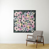 Tenture Aquarelle florale foncée : belle impression. (En situation (horizontale))