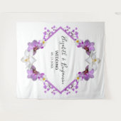 Tenture Aquarelle Florale Mariage Photo Booth fond (Devant (Horizontal))