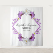 Tenture Aquarelle Florale Mariage Photo Booth fond (Devant)