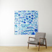 Tenture Aquarelle florale Plantes texture transparente (En situation (horizontale))