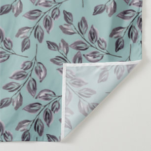 Tenture Aquarelle gris, brindilles noires sur un turquoise
