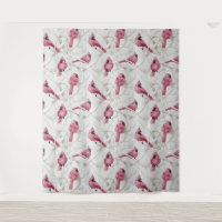 Aquarelle gris et rouge Motif Cardinal Birds