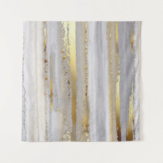 Tenture Aquarelle gris et texture or de luxe (Devant (Horizontal))