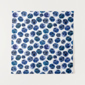 Tenture Aquarelle illustrée bleu ensemble motif (Devant)