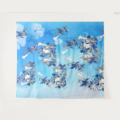 Tenture Aquarelle illustrée Fleur de lune (Devant (Horizontal))