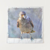 Tenture Aquarelle Jackdaw (Devant (Horizontal))