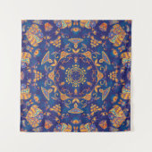 Tenture Aquarelle Kaleidoscope Mandala Oriental Design. (Devant (Horizontal))