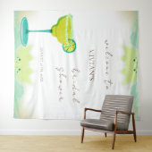 Tenture Aquarelle Lime Tequila Fête des mariées Bienvenue (En situation (horizontale))