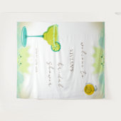 Tenture Aquarelle Lime Tequila Fête des mariées Bienvenue (Devant (Horizontal))