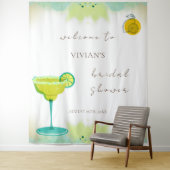 Tenture Aquarelle Lime Tequila Fête des mariées Bienvenue (En situation)