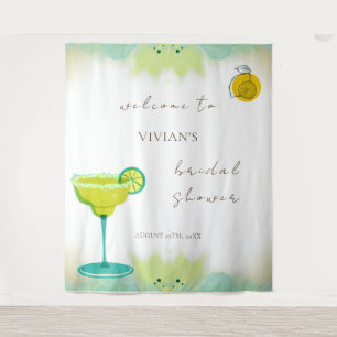 Tenture Aquarelle Lime Tequila Fête des mariées Bienvenue