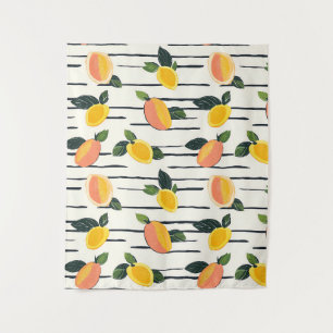 Tenture Aquarelle Mango Motif avec Feuilles verts (2)