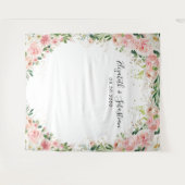 Tenture Aquarelle Mariage rose rose pâle (Devant (Horizontal))