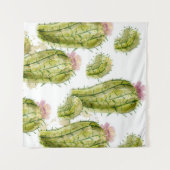 Tenture Aquarelle motif Cactus (Devant (Horizontal))
