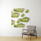 Tenture Aquarelle motif Cactus (En situation (horizontale))