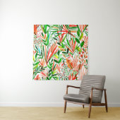 Tenture Aquarelle motif sans couture avec feuilles exotiqu (En situation)