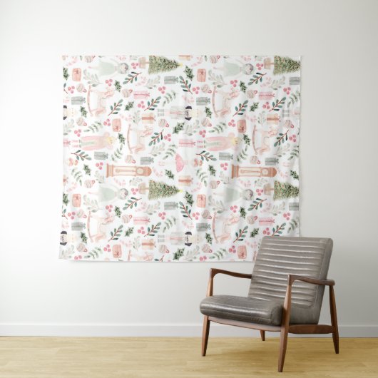 Tenture Aquarelle Nutcracker Holiday (En situation (horizontale))