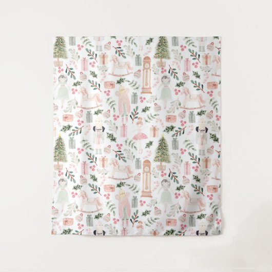 Tenture Aquarelle Nutcracker Holiday (Devant)