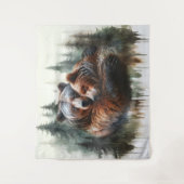 Tenture Aquarelle Oears Rustic Wilderness fond photo (Devant)