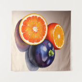 Tenture Aquarelle orange (Devant (Horizontal))