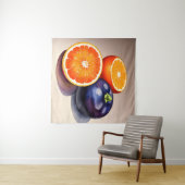 Tenture Aquarelle orange (En situation (horizontale))