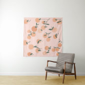 Tenture Aquarelle orange fruits sans couture motif (En situation (horizontale))