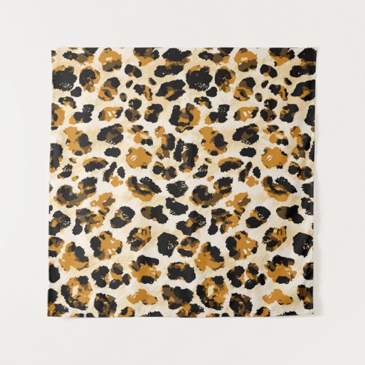 Tenture Aquarelle peau léopard, dégradé cravate-teint. (Devant (Horizontal))