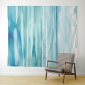 Tenture Aquarelle Peint Bleu Eau Océan Sky Scène (En situation (horizontale))