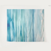 Tenture Aquarelle Peint Bleu Eau Océan Sky Scène (Devant (Horizontal))