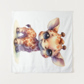 Tenture Aquarelle petite girafe (Devant (Horizontal))